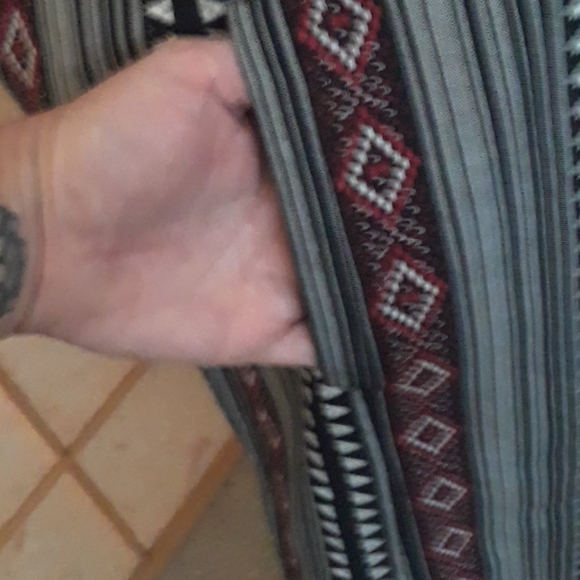 Jamie black white and red stripped dress size M - Picture 6 of 8